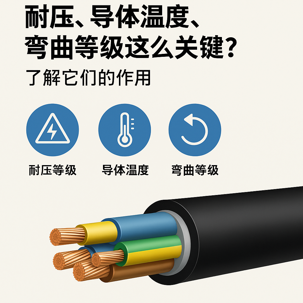 为什么充电电缆的耐压、导体温度、弯曲品级这么要害？？？？相识它们的作用