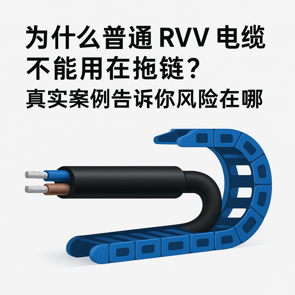 为什么通俗 RVV 电缆不可用在拖链？？？？真实案例告诉你危害在哪