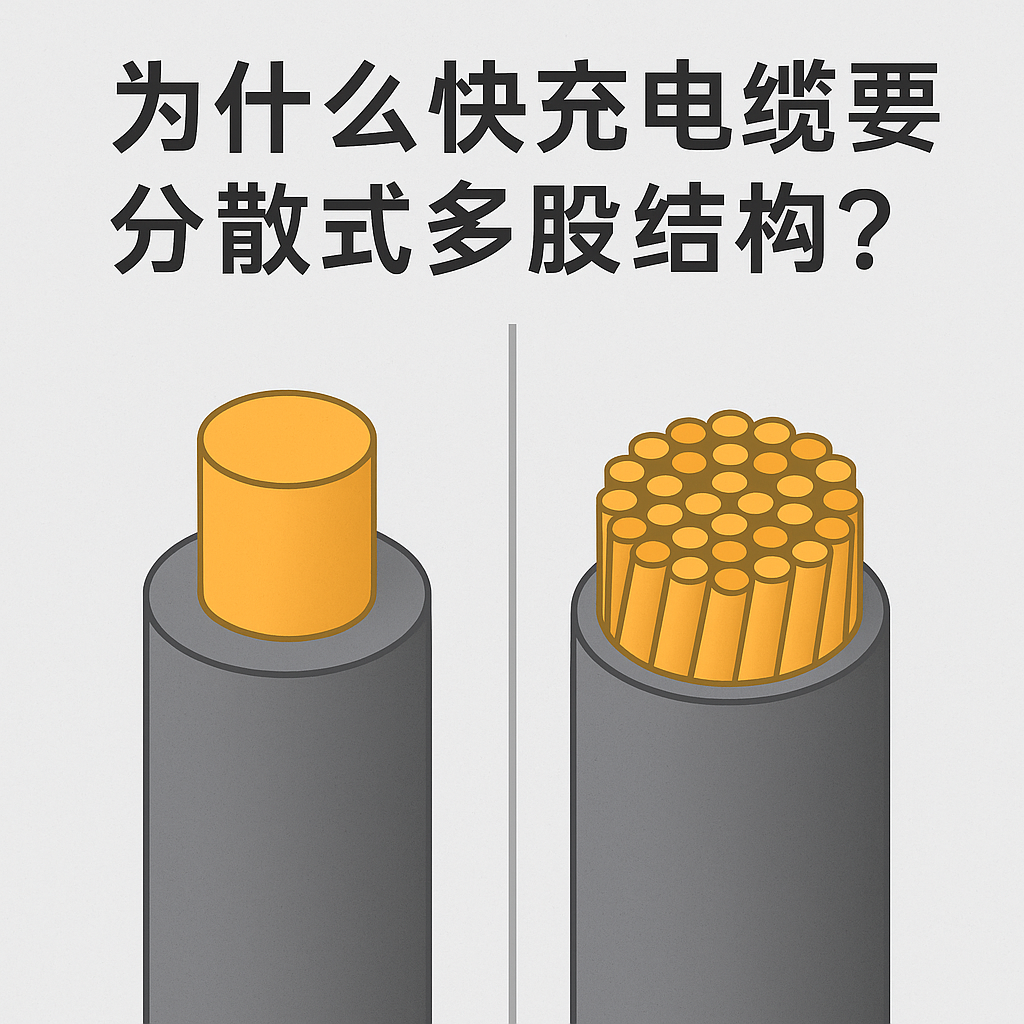 为什么快充电缆要接纳疏散式多股结构？？？？？？焦点缘故原由着实有 5 个